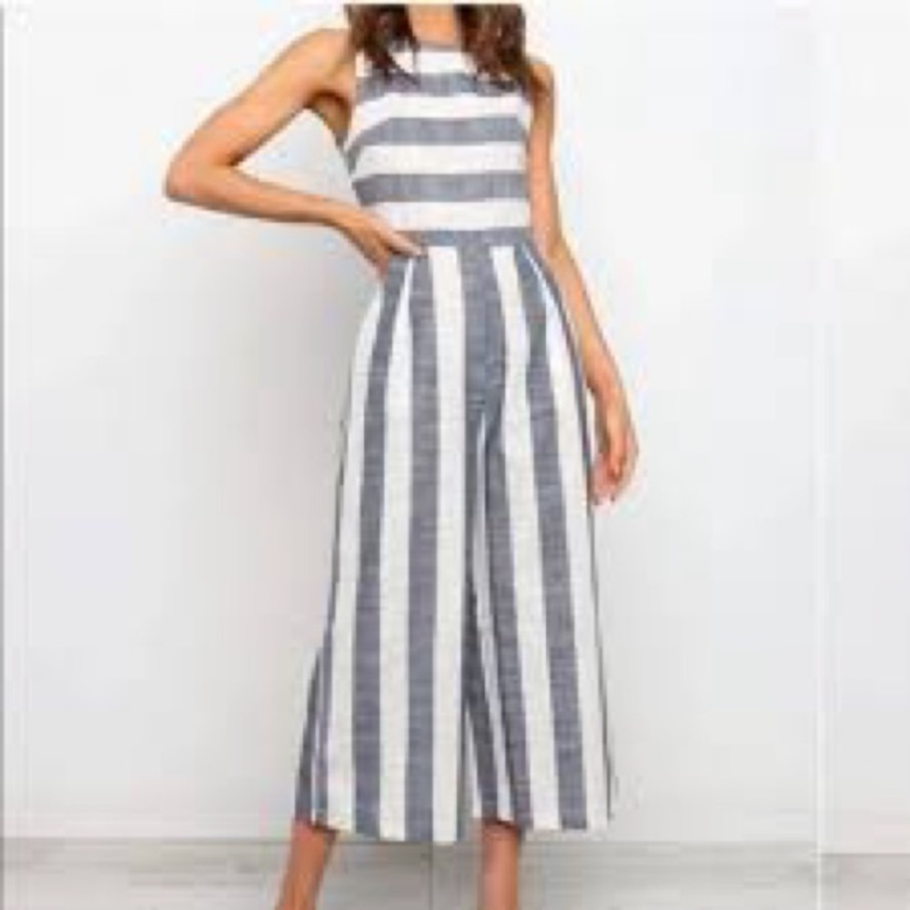 Petal and Pup Aruba Stripe Linen Blend Jumpsuit Size XS